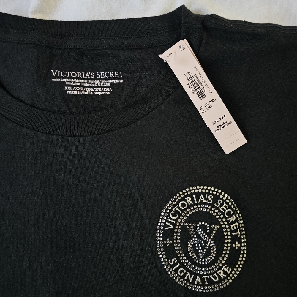 Victoria's Secret Black Long Sleeve Relaxed Pajama Top - Picture 5 of 7